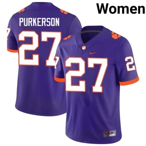 #27 University CLEM College Football Womens Purple Jack Purkerson Jersey 847114-119