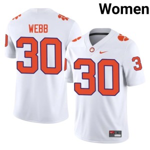 #30 Alumni College Football White Tiger Town Women Kylen Webb Jersey 696182-488