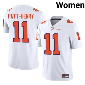 #11 Womens College Football Olsen Patt-Henry Clemson University Tigers Replica White Jerseys 860029-133
