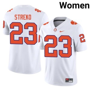 #23 White Peyton Streko College Football Tiger Town Women Game Jersey 939080-490
