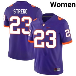 #23 Purple CLEM College Football Peyton Streko Women's Player Jerseys 736800-183