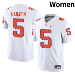 #5 Clemson Womens College Football White Alumni Ronan Hanafin Jerseys 187807-431