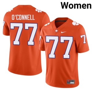 #77 College Football 2026-27 Clemson Orange Women Ronan O'Connell Jersey 671651-862
