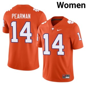 #14 Orange College Football Alumni Trent Pearman Clemson University Tigers Women Jerseys 672819-932