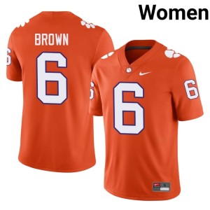 #6 Orange Limited Womens College Football Tyler Brown Clemson National Championship Jerseys 168875-696