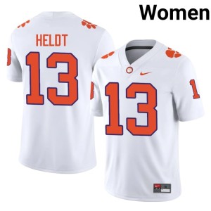 #13 Will Heldt White Limited Clemson National Championship College Football Womens Jersey 476297-152