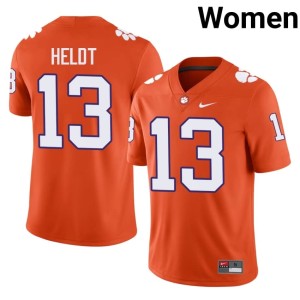 #13 Women Player Orange College Football Clemson National Championship Will Heldt Jersey 164308-252