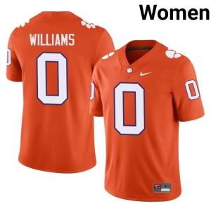 #0 Antonio Williams Women Clemson National Championship Orange College Football Game Jersey 792675-873