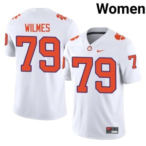 #79 College Football Braden Wilmes Womens Clemson Tigers White 2026-27 Jerseys 782938-175