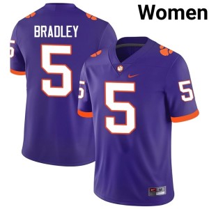 #5 Replica Purple Brock Bradley Women's College Football CLEM Jerseys 837224-832