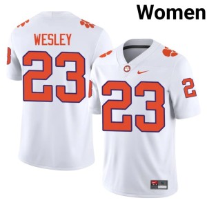 #23 Women's White C.J. Wesley CFP Champs NCAA College Football Jerseys 252789-679
