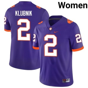 #2 Tiger Town Womens Stitched Purple College Football Cade Klubnik Jersey 998144-441