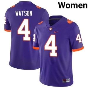 #4 Limited Deshaun Watson Women's Clemson University Purple College Football Jersey 537235-760