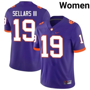 #19 Purple Clemson University NCAA Gordon Sellars III College Football Women Jersey 543314-526