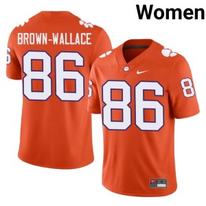 #86 Orange College Football High School Clemson Tigers Women Jaylen Brown-Wallace Jerseys 512873-932