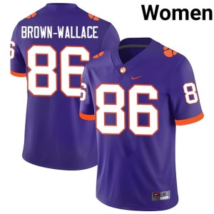#86 Jaylen Brown-Wallace College Football CFP Champs Womens Purple Player Jerseys 464930-883