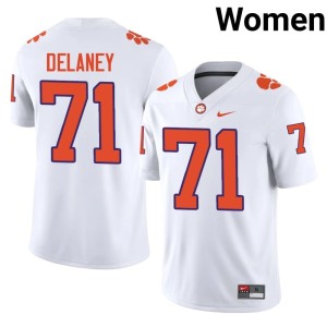 #71 White 2026-27 Leo Delaney CLEM Womens College Football Jersey 835957-506