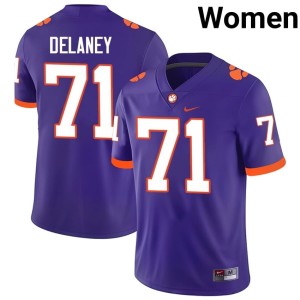 #71 Women's Leo Delaney CLEM College Football Alumni Purple Jerseys 583403-398