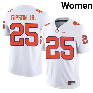 #25 White Clemson National Championship Marcell Gipson Jr. Limited Women College Football Jersey 199034-483