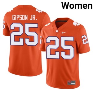 #25 College Football University Women's Tiger Town Orange Marcell Gipson Jr. Jersey 818940-391