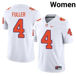 #4 College Football 2026-27 Clemson National Championship Steve Fuller Women White Jersey 711183-492