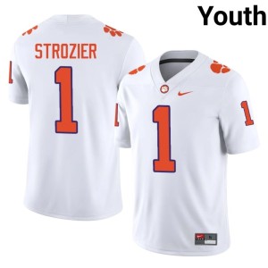 #1 High School Branden Strozier White Clemson University College Football Youth Jersey 652916-244