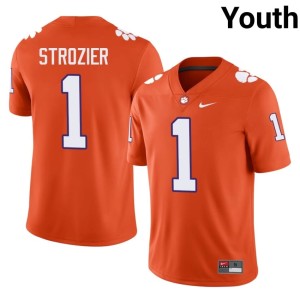 #1 University CLEM Youth College Football Orange Branden Strozier Jersey 807270-506