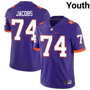 #74 University Brayden Jacobs Youth College Football CLEM Purple Jersey 110518-998