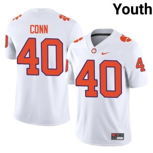 #40 Brodey Conn Youth Clemson National Championship White College Football Stitched Jerseys 435083-834