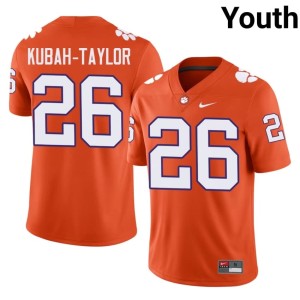 #26 Alumni C.J. Kubah-Taylor Clemson University Youth Orange College Football Jersey 691291-763