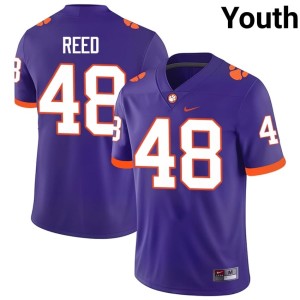 #48 Charlie Reed 2026-27 Purple College Football Clemson University Youth Jerseys 966419-980