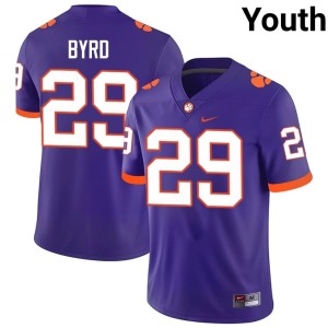 #29 Chase Byrd Youth Clemson University Tigers Purple NCAA College Football Jersey 621930-687
