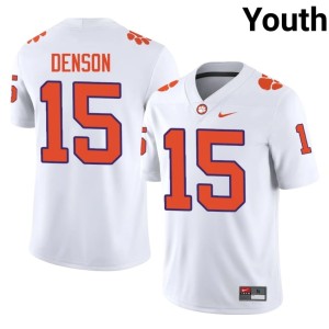 #15 Clemson National Championship College Football Stitched White Chris Denson Youth Jersey 725809-332