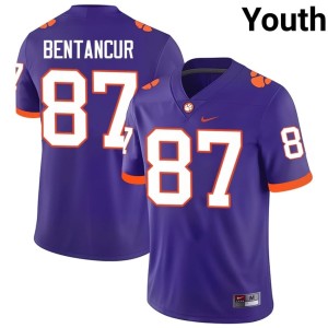 #87 Youth College Football High School CLEM Christian Bentancur Purple Jerseys 758761-705