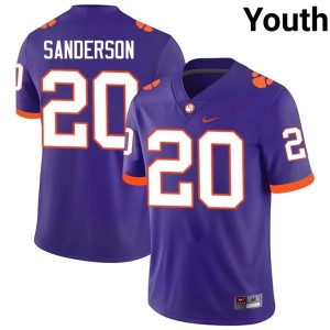 #20 CFP Champs Youth 2026-27 Clark Sanderson Purple College Football Jerseys 512418-440