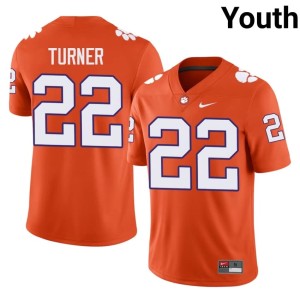 #22 Orange College Football Cole Turner University Clemson Youth Jerseys 858330-653
