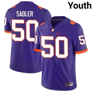 #50 College Football Purple Youth Alumni Collin Sadler Clemson Jersey 200578-654