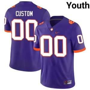#00 Youth Custom College Football Clemson 2026-27 Purple Jerseys 430526-949