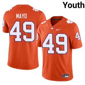 #49 Orange Clemson University Tigers Stitched Youth Darien Mayo College Football Jersey 566614-684