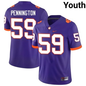 #59 Dietrick Pennington Purple University Youth College Football Clemson National Championship Jerseys 221008-899
