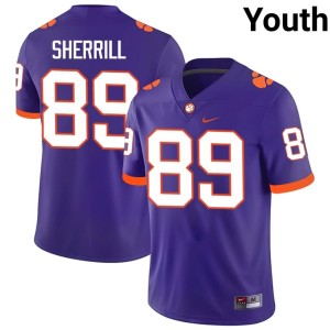 #89 Grady Sherrill Player Purple College Football Tiger Town Youth Jerseys 605195-990