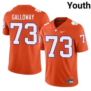 #73 Youth Stitched Orange Hayes Galloway Clemson Tigers College Football Jerseys 357819-793