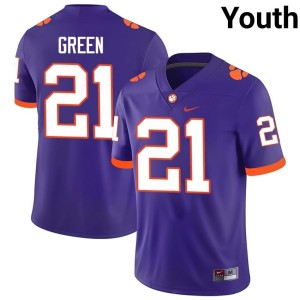 #21 Player Youth College Football Jarvis Green Purple Clemson National Championship Jerseys 438791-664