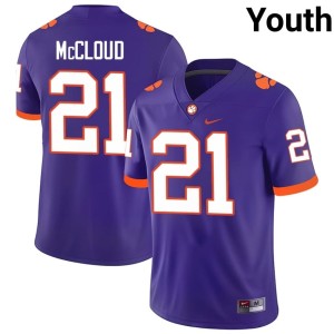 #21 Alumni Purple College Football Clemson National Championship Kobe McCloud Youth Jersey 894017-714