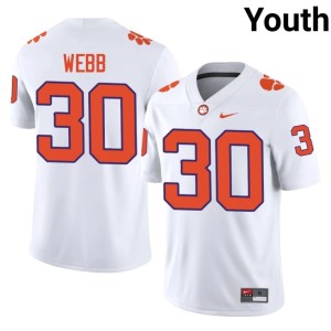 #30 Youth White CU Replica College Football Kylen Webb Jersey 510193-400