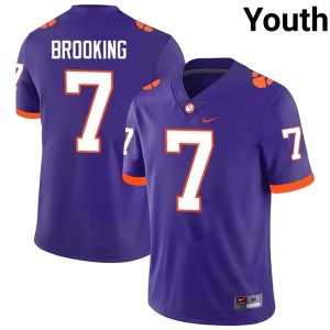 #7 2026 Clemson University Tigers Purple College Football Logan Brooking Youth Jersey 170990-962