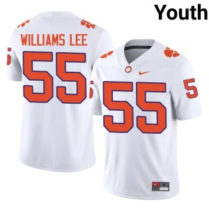 #55 Makhi Williams Lee Clemson White Youth Limited College Football Jerseys 917395-293