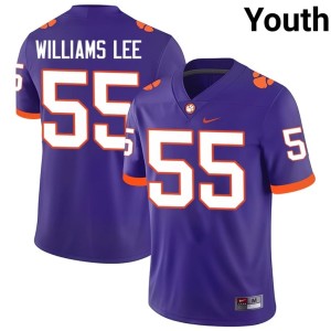 #55 Purple Youth High School Makhi Williams Lee Clemson National Championship College Football Jersey 646370-762