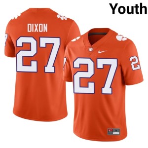 #27 Embroidery Orange Youth Noah Dixon College Football Tigers Jersey 798537-393