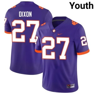 #27 College Football Purple Youth Noah Dixon Tigers University Jersey 294893-832